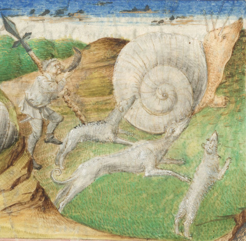 snail huntLivre des merveilles du monde, France c. 1460NY, The Morgan Library & Museum, MS M.461