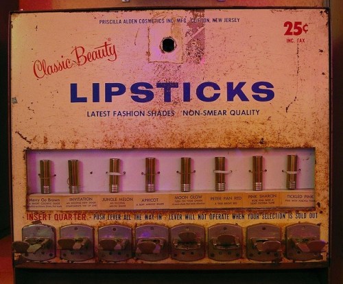 arcaneimages:1950’s lipstick vending machine