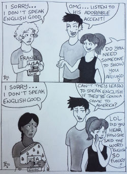 wednesdayaleen:  majinbea:  skaletal:   rainbow-ginger-butterfly:  wholetjackdrive:  queerart-civildisobedience:  European accents (and in general white people accents) are commonly perceived as attractive and endearing, while accents from basically