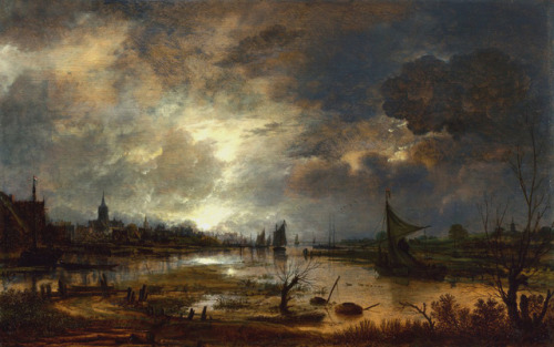 geritsel:17th century Dutch landscape painter Aert (Aernout) van der Neer could hardly make a l