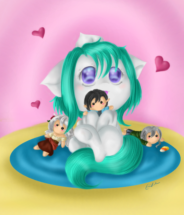 spectralpony:  Even ghosties like to play with plushies *nod nod*Now once I get my