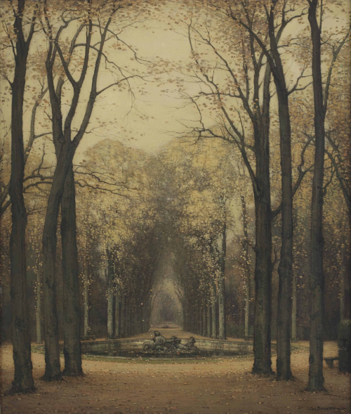 catonhottinroof:Jan Bogaerts (1878-1962) The gardens of Versailles in autumn