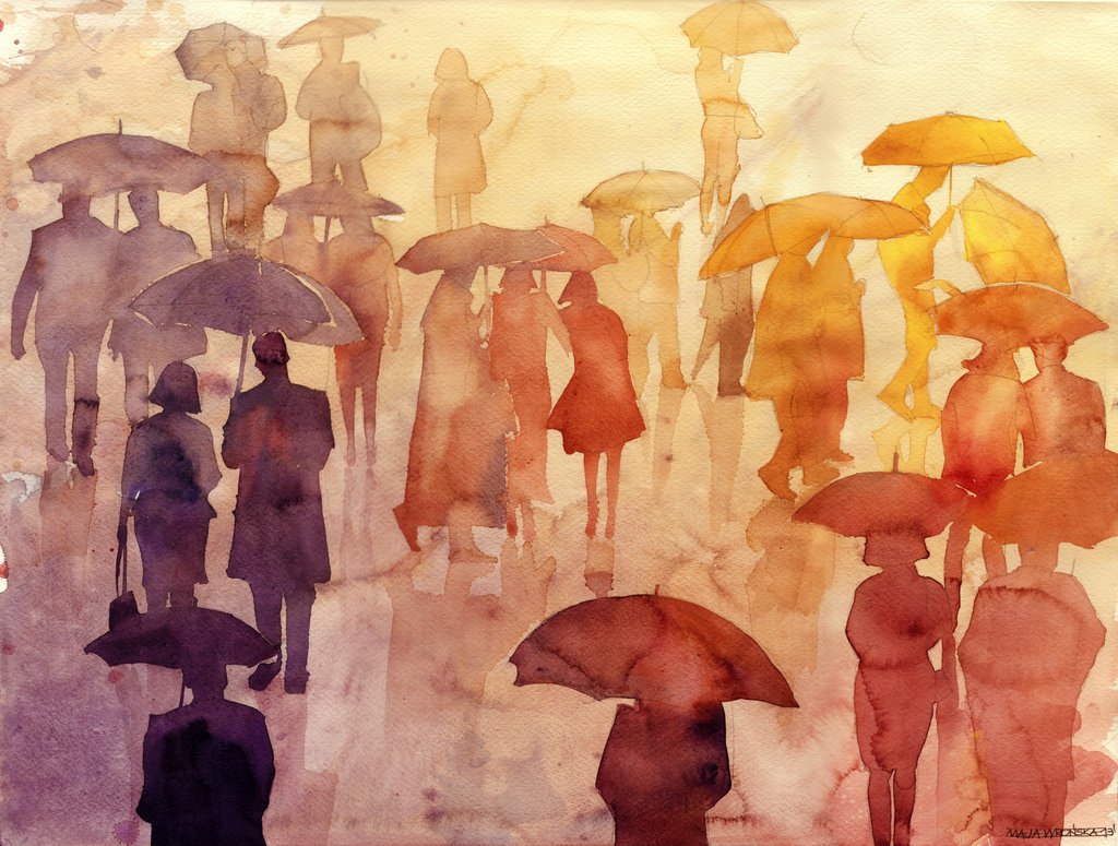 artmonia:  Maja Wrońska - 24 year old female artist from Poland. Watercolor on