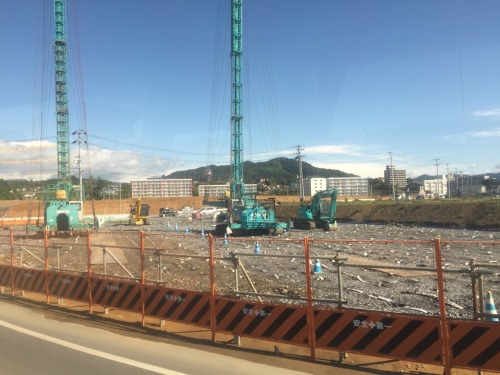 Kesennuma under construction June 1, 2016