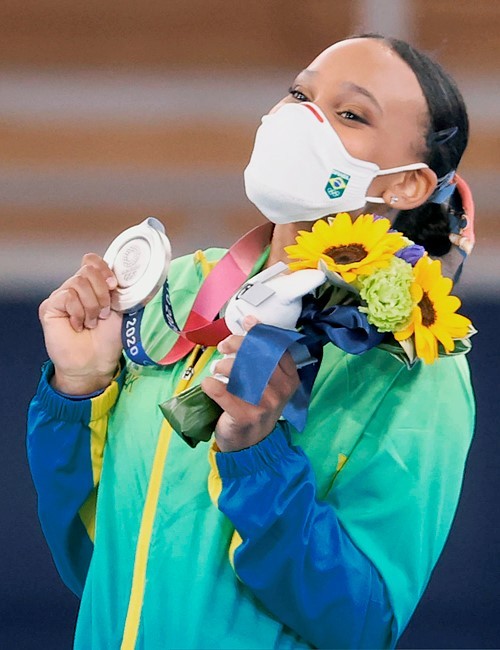 la-priestly:Rebeca Andrade wins the silver medal in the Women’s All-Around Final on day six of the T