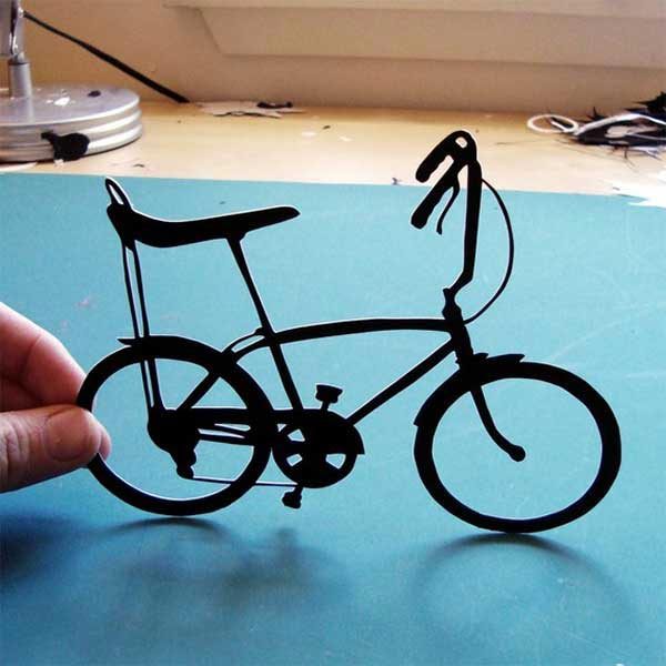 weavingserenity:  Papercut Bicycles 