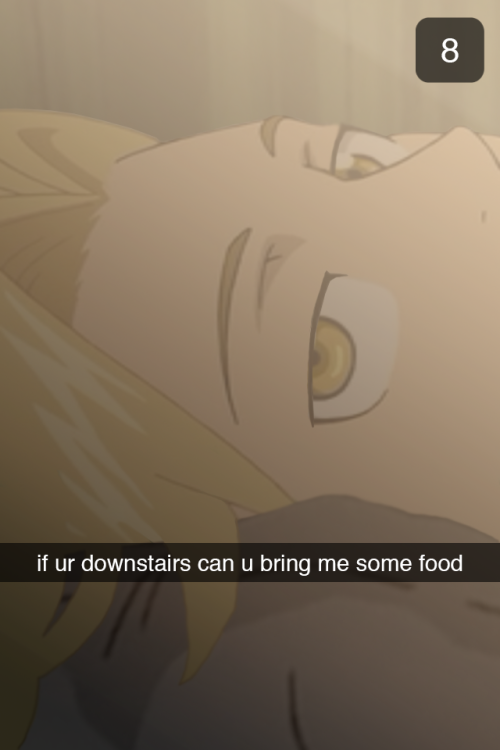 snapsfromcentral:  snaps from central: sent from winry rockbell → all contacts; sent from edward elric → winry rockbell 