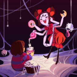 cloveochai:  muffet pours you a cup of spiders