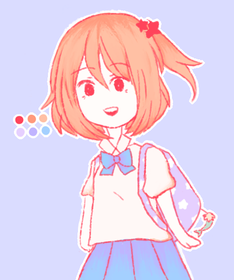 anon asked for yachi in a palette of my choice so i just made my own (◦′ᆺ‵◦) 