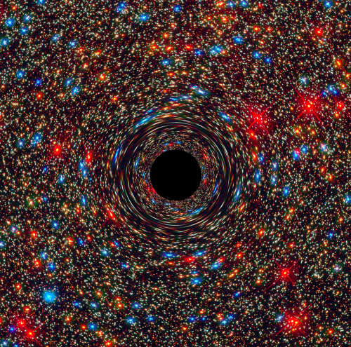 just&ndash;space: Computer-Simulated Image of a Supermassive Black Hole : Astronomers have uncov