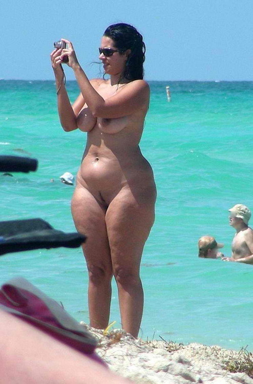 Mature wide hips beach