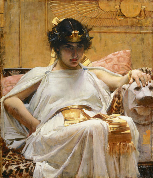 artessenziale:Gustav Klimt, Adele Bloch-Bauer I (1907)John William Waterhouse, Cleopatra (1888)