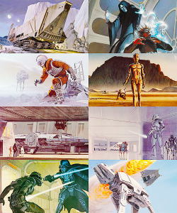 vaderblues:  It wasn’t long after I first fell in love with the Star Wars saga that I found out who Ralph McQuarrie was. Several documentaries about this franchise would mention his artwork and the influence it had. Anthony Daniels took the part of