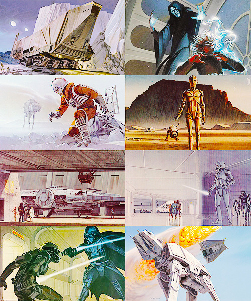 vaderblues:  It wasn’t long after I first fell in love with the Star Wars saga that I found out who Ralph McQuarrie was. Several documentaries about this franchise would mention his artwork and the influence it had. Anthony Daniels took the part of