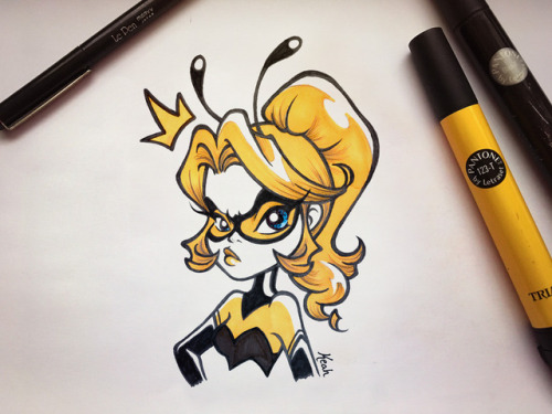 Inktober: Day 1 All bow to the Queen Bee.