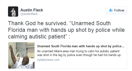 the-real-eye-to-see:  This is horrifying! He had his hands up then the cop shot him!