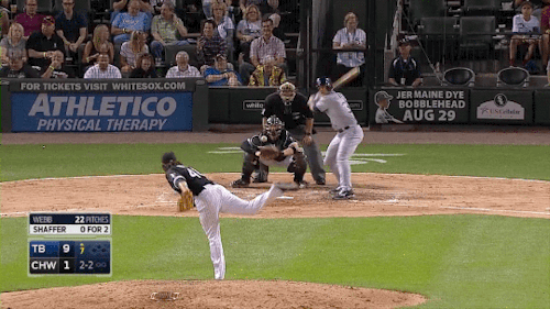 gfbaseball:  Richie Shaffer hits a solo home run for his first major league hit, and congratulates h