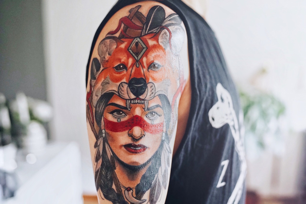 1337tattoos:  Foxy lady made by Niklas Söderlund at Black Abbey Tattoo, Norrköping,