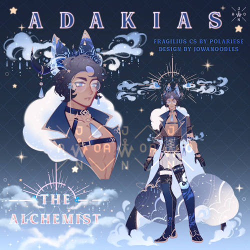 ✨ OC REVEAL !! ✨ Adakias, known as The Alchemist, is a quiet and old soul; a very logical scholar, s