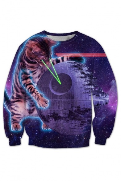 swagswagswag-u: Unisex Funny Pullover Sweatshirt  Color Block Tiger  //  Color Block Cat   Color Block Wolf  //  Color Block Lion   Digital Wave  //  Rainbow Striped   Galaxy Cat  //  Digital Cartoon   Astronaut Printed  //  Floral Printed >>FREE