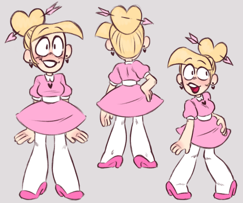 new character given color, you really can’t loose making a blondie wear pink