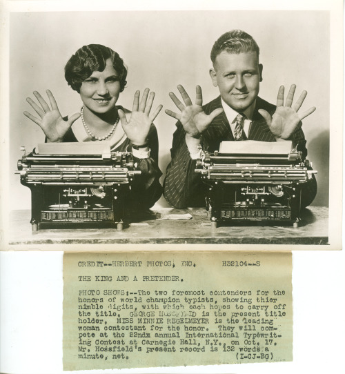 The King and a Pretender&ndash;Top two contestants, Miss Minnie Regelmeyer and George Hossfeld, 