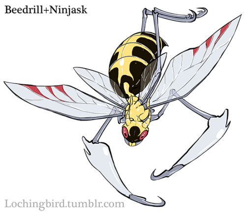 lochingbird: Beedrill variations! You can see the video of them being made over here, w