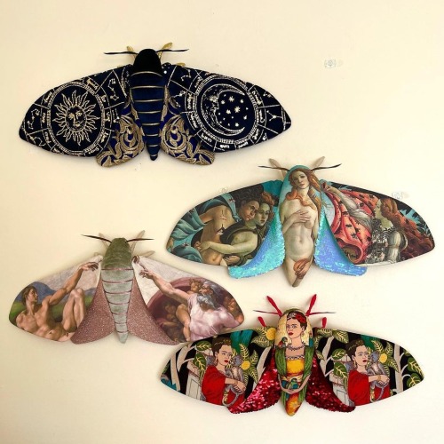 sosuperawesome:Fabric Moths / Bumble BeesMolly Burgess on Etsy