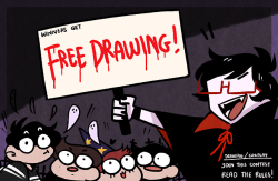 eyeb0nez:    HERE YE! HERE YE!THIS HALLOWEEN I DECIDED TO MAKE A DRAWING AND COSPLAY CONTEST! get free drawing from me if you are the winner.**RULES: • follow my tumblr - but if you are going to follow mefor free drawing and then after this you’ll