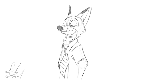 Nick Wilde Pencil Test WIP