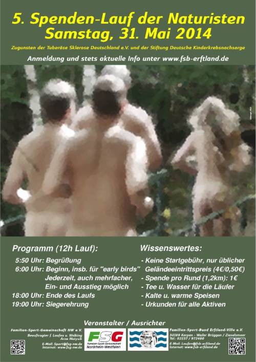 Spendenlauf der Naturisten - Kerpen Brüggen Erftlandzugunsten der Tuberöse Sklerose Deutschland e.V.