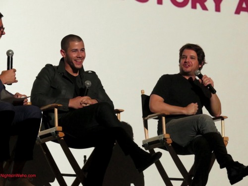 wehonights:  Nick Jonas & show creator Byron Balasco in West Hollywood for the LGBT OUTFEST film festival to discuss his budding gay MMA fighter character on the DIRECTV show KINGDOM