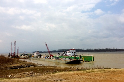 Mississippi River Boatyard, Wickliffe, Kentucky, 2014.About a kilometer below the confluence of the 