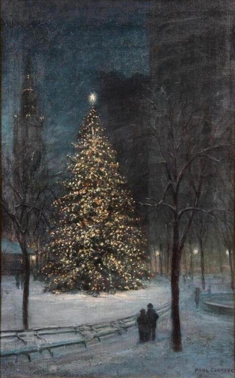 huariqueje:
“ Christmas in Madison Square Park - Paul Cornoryer
American, 1864 - 192
Oil on canvas, 27 x 16.5 in. 68.6 x 41.9 cm.
”