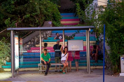 archiemcphee:  Something awesome recently happened in Istanbul, Turkey. As a city with many hills, Istanbul is home to lots of long staircases that intersect its centuries-old neighbourhoods, enabling pedestrians to avoid streets filled with heavy car