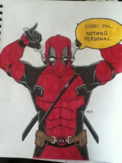 ninja5ifty:  Fan art of the Ryan Reynolds Deadpool suit  @wompoid