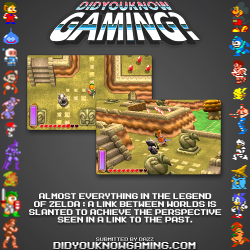 didyouknowgaming:  The Legend of Zelda: A Link Between Worlds.  http://iwataasks.nintendo.com/interviews/#/3ds/a-link-between-worlds/0/3