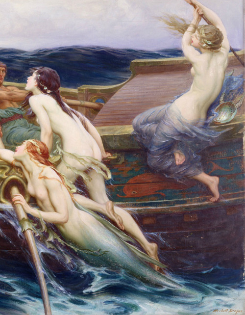 Herbert James Draper, Ulysses and the Sirens(detail), c.1909