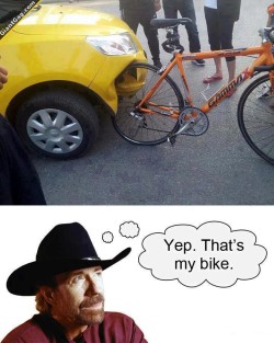 giantgag:  Chuck Norris BikeClick the pic to see full content!Follow : @GiantGag