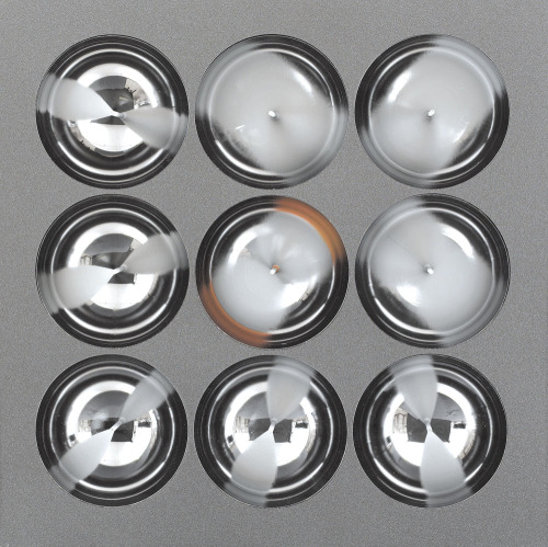 thunderstruck9:  Franco Costalonga (Italian, b. 1933), OCAAFG, 2004. Plastic assemblage (9 methacrylate hemispheres ), 47 x 47 x 8 cm.