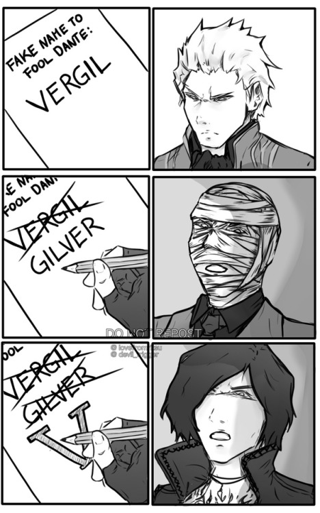 ppan-kyu: Vergil’s split braincell trying to conceal his own identity