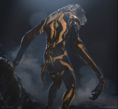 quarkmaster:    Humanoid creatureThis is a creature design that I have been working on and off as a part of a workshop with Jerad Marantz. Great experience all along, learned a ton on how to approach creature design and then execute it fully in 3d. This