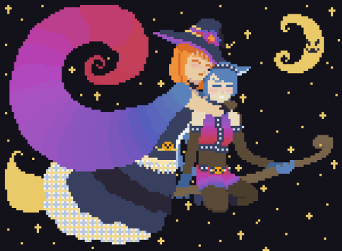 halloween tsuruchika! I’ve noticed that I often write tsurugi being summoned by chika, so I figured 