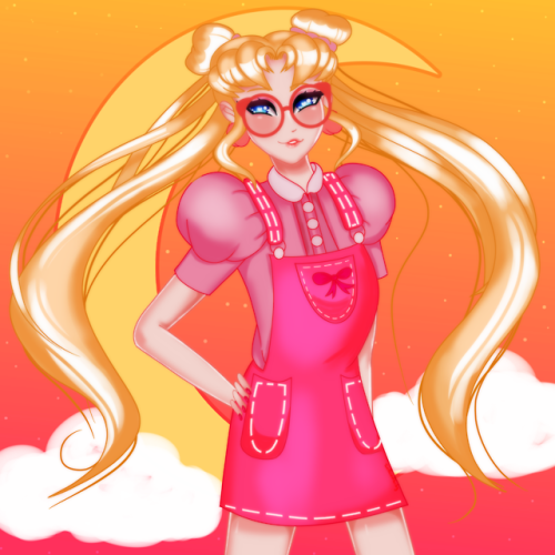 twofacedharley: Redrew my old Sailor Moon drawing ❌Do not remove caption, and do not repost or steal