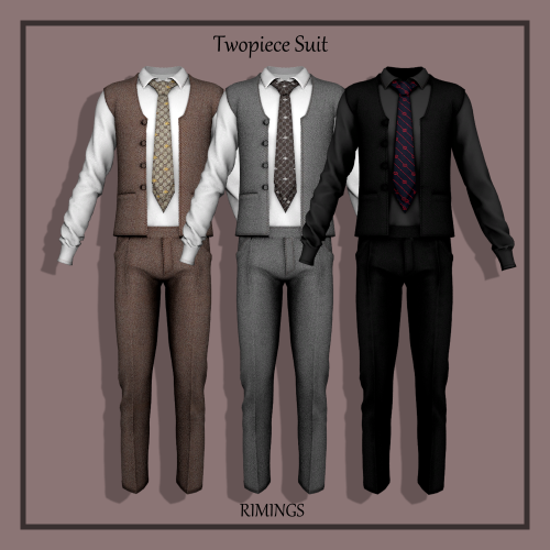  [RIMINGS] Twopiece Suit - DRESS- NEW MESH- ALL LODS- NORMAL MAP- 16 SWATCHES- HQ COMPATIBLE▶TERMS O