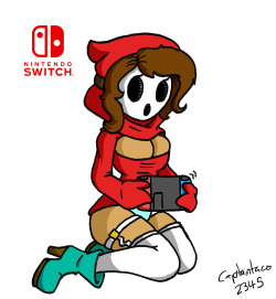 A Shygirl Playing A Nintendo Switch. I Always Thought Shygirl’S Were Cute, So I