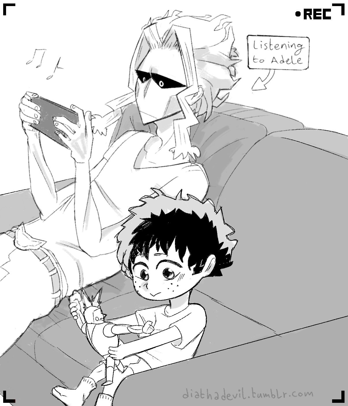 diathadevil: Hi hello I’m here with another Dad Might and Izuku vine comic. This