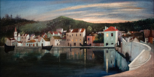 Tivadar Kosztka Csontváry - View of Trogir in the Sunset. 1899. Oil on canvas.