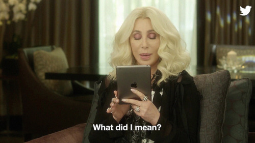 Sex blairwitchz: Cher reads her own tweets. pictures