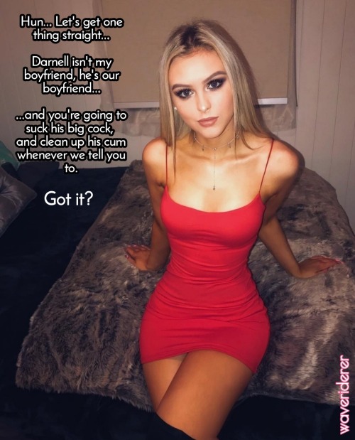 This is your life now cucky… It’s just as well you love gagging on his thick black dick.